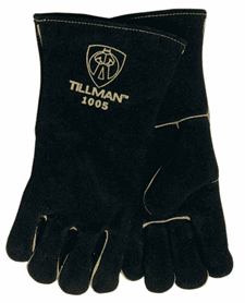 Tillman Black Cowhide Stick Gloves